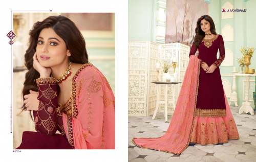Aashirwad Creation Gulkand Fizza 7113-7118 Series
