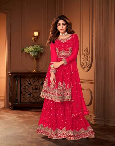 Georgette Embroidered Ladies Fancy Party Wear Gown at Rs 3999 in Surat