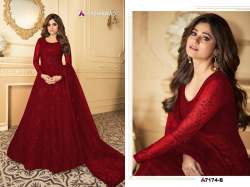 Aashirwad dn 7174 Heavy Net With Embroidery Gown