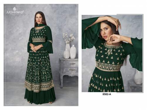 Aashirwad Heavy Georgette Suit DN 8582