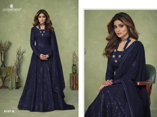 Aashirwad Masakali Anarkali Salwar DN 9147
