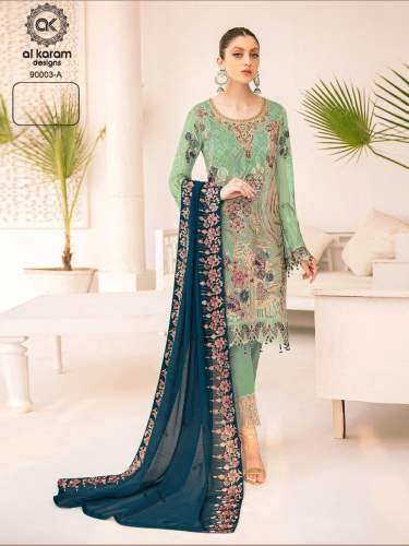 Alkaram DN 90003 Heavy Georgette with Embroidery
