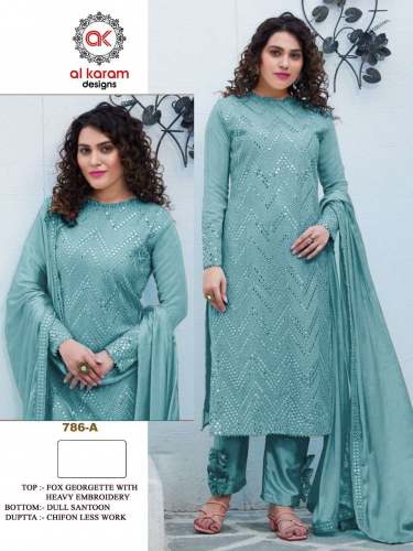 Alkaram Heavy Georgette Pakistani Suit DN 786