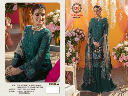 ALKARAM HEAVY GEORGETTE SALWAR SUIT DN 15002