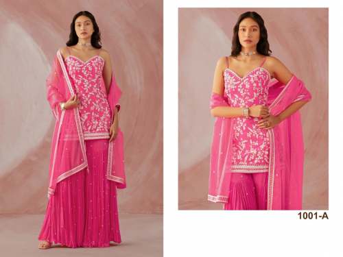 Capri Heavy  Faux Georgette Palazzo Suit DN 1001
