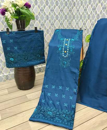 Designer Cottton Jam Silk Suit Dress Material 