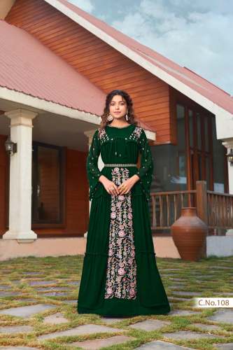 Designer Faux Georgette Gown DN CN 108