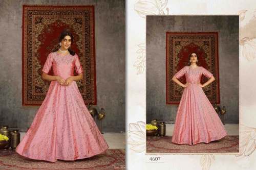 Designer Foil Printed Anarkali Gown DN 4607