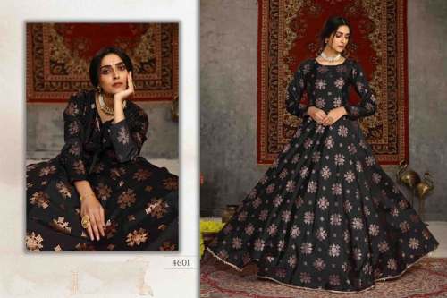 Designer Foil Printed Gown DN 4601