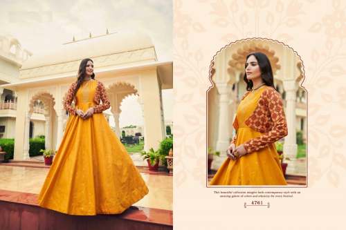 Exclusive Sequence Embroidered Work Anarkali Gown with koti DN 4761 to 4769