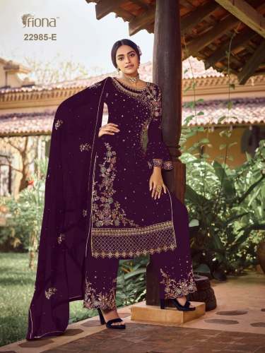 Fiona Navya Dn 22985 Designer With Embroidery Work