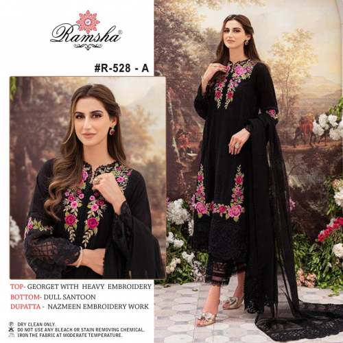 Georgette Heavy Embroidery Pakistani R DN 528