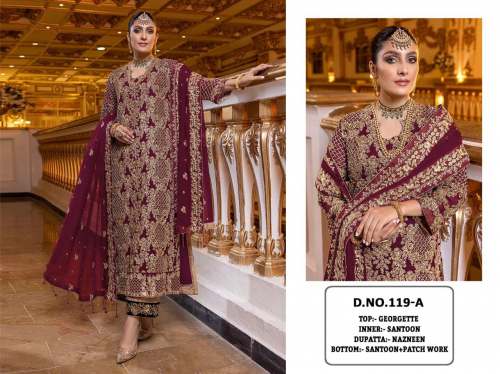 Georgette With Embroidery Pakistani Suit DN 119