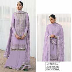 Georgette With Sequence Embroidery Work And Diamonds Work Pakistani dn 142