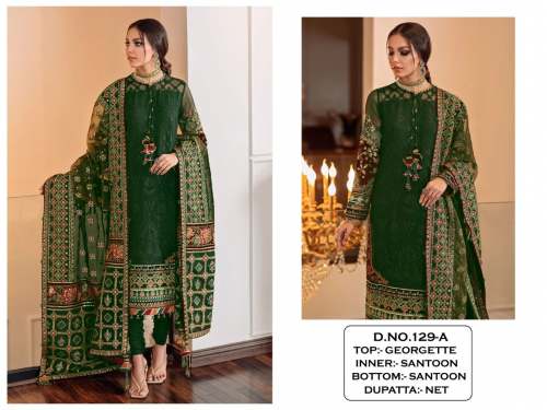 Georgette With Sequence Pakistani DN 129