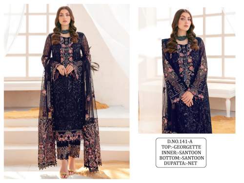 Georgette With Sequence Embroidery Work Pakistani suit DN 141