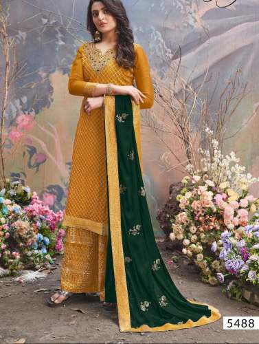 Glossy Muskan Designer Palazzo suit DN 5488