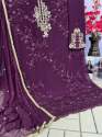 Heavy Fox Georgette with Embroidery Sequence Work Pakistani 1022 thumb 7