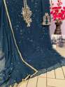 Heavy Fox Georgette with Embroidery Sequence Work Pakistani 1022 thumb 8