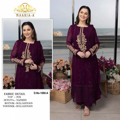 Heavy Fox Georgette With Embroidery Sequence Work With Pakistani Maaria A 1060