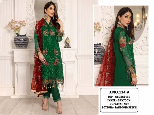 Heavy Georgette Pakisatni Designer Suit SDN 114
