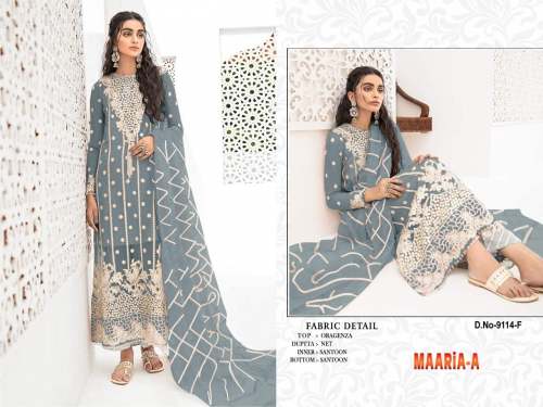 Heavy Organza With Embroidery Pakistani DN 9114