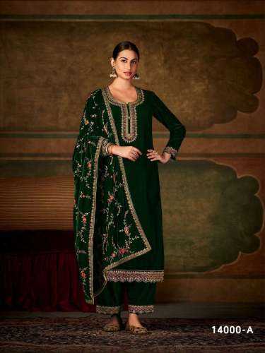 LT Nitya Parnali Pure Viscos Velvet Suit DN 14000