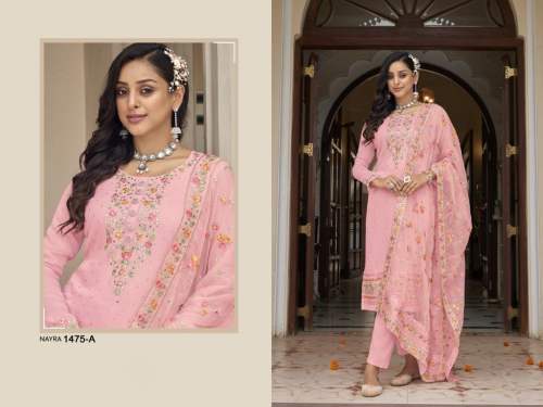 Nayra Heavy Faux Georgette with Embroidery Work Designer Suit DN 1475