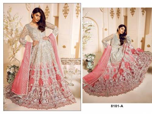 PAKISTANI BUTTERFLY SHEDED NET SALWAR SUIT 8101 