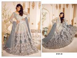 PAKISTANI BUTTERFLY SHEDED SALWAR SUIT 8101  GREY