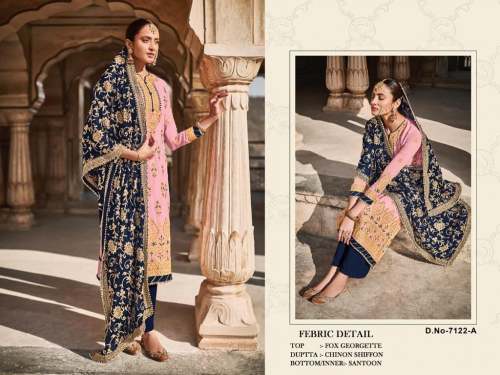 Pakistani Designer Embroidered Suit DN 7122