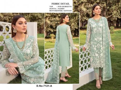 Pakistani Embroidery With Sequence Work DN 7121