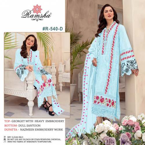 Pakistani Georgette Heavy Embroidery R DN 540 NX