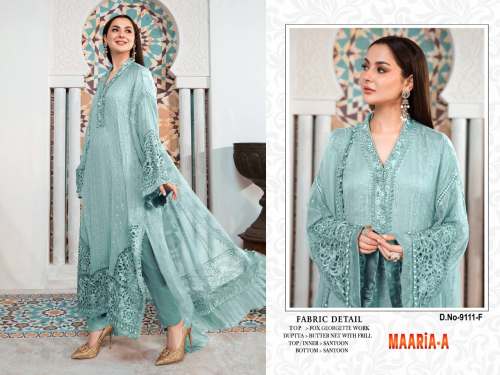 Pakistani Heavy Fox Georgette DN 9111
