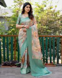 Prism Royal and beautiful soft banarasi Softy silk sarees with stylish Digital Print