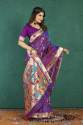 Rajwadi paithani Pure silk handloom saree with Pure Jari thumb 9