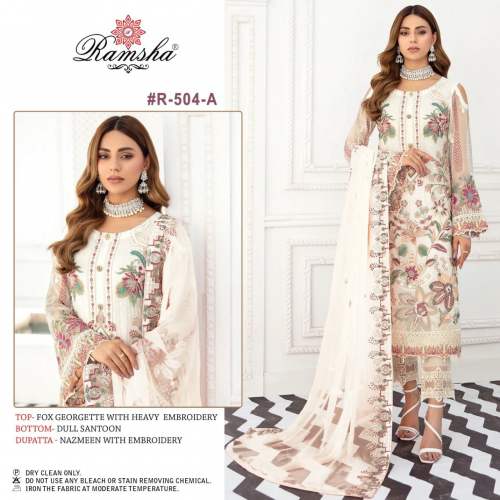 Ramsha Georgette With Heavy Embroidery Suit DN 504