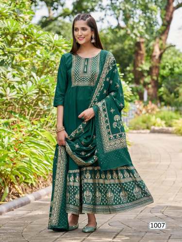 Ramya Designer Anarkali Kurti with Dupatta by Leranath Fashion House