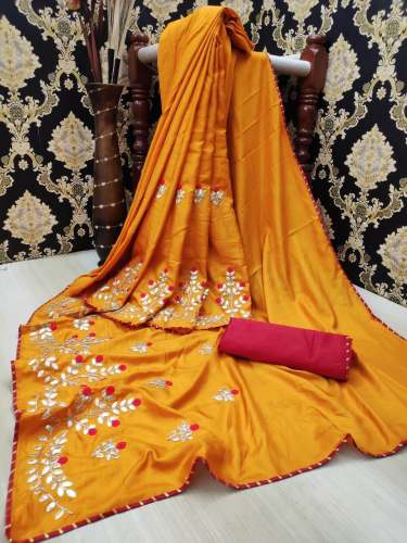Rangeela Dola Silk With Gota Patti Work Saree