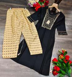 Rayon Kurti With Pant Pair Style India