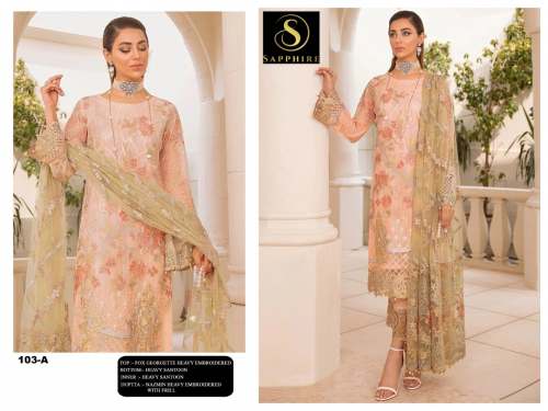 Sapphire Foux Georgette Pakistani Suit DN 103