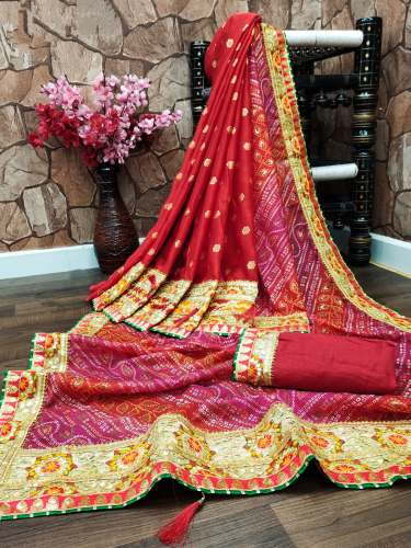 Saumya Beautiful Bandhani Print & Heavy Foil Print