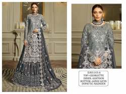 Two Shade Georgette With Sequence Embroidery Work Pakistani Suit DN 143