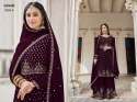 Zubeda Heavy Fox Georgette Palazzo Suit DN 2002 thumb 1