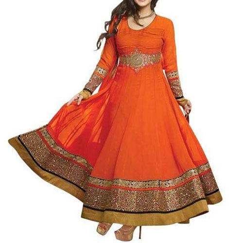 Functional Wear Anarkali Ladies Suit  by Navya Saree Center