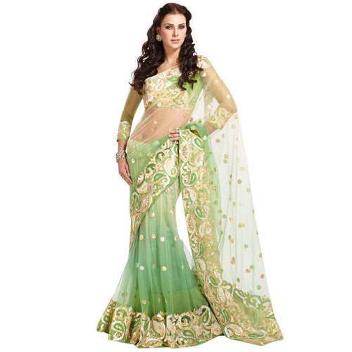 Party wear Net Dulhan wear Saree by Navya Saree Center