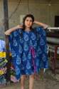 Long And Short Printed Indigo Kaftan  thumb 1