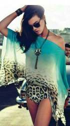 Custom Chiffon Printed Beach Wear Kaftan 