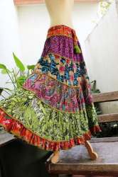 Designer Cotton Printed Tier Skirts 