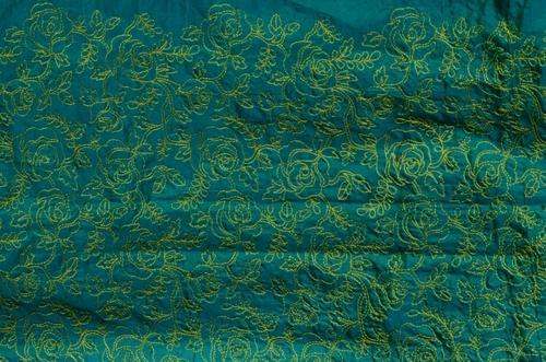 green Embroidery Fabric
